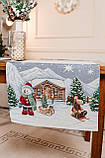 Доріжка на стіл Новорічна, 45x140 см., гобелен з срібним люрексом, фото 6