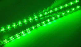 Підсвічування салону 90101G-40 15LEDх40см в прикурив/звук.сенсор/зелена (пара) - оригінал