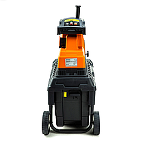 Якісний cадовий подрібнювач GTM MS2800/45 фрезерний механізм : 2800 Вт, діаметр гілки 45 мм, ніж, контейнер 55 л, фото 3