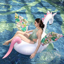 Надувна платформа-матрац Єдиноріг Candy Horse 200см - оригінал