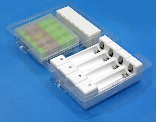 Зарядний пристрій Soshine Chocolate-1.5V для AA/AAA 1.5V Li-Ion, USB, LED індикатор, 4ch, White, Box, фото 3