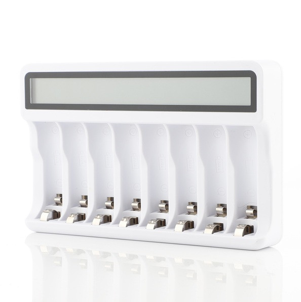Зарядний пристрій Soshine ZN826E для AA/AAA Ni-MH, USB, LCD, 8ch, White, Box