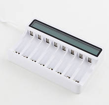 Зарядний пристрій Soshine ZN826E для AA/AAA Ni-MH, USB, LCD, 8ch, White, Box, фото 4