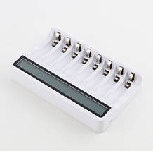 Зарядний пристрій Soshine ZN826E для AA/AAA Ni-MH, USB, LCD, 8ch, White, Box, фото 5