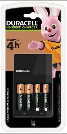 Універсальний ЗП Duracell Hi-Speed Charger (CEF14) +2x1300mAh +2x750mAh, AA/AAA, LED індикатор, 4 канала, Blister, фото 1