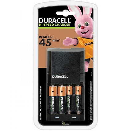 Універсальний ЗП Duracell Hi-Speed Charger (CEF27) +2x1300mAh +2x750mAh, AA/AAA, LED індикатор, 4 канала, Blister, фото 1