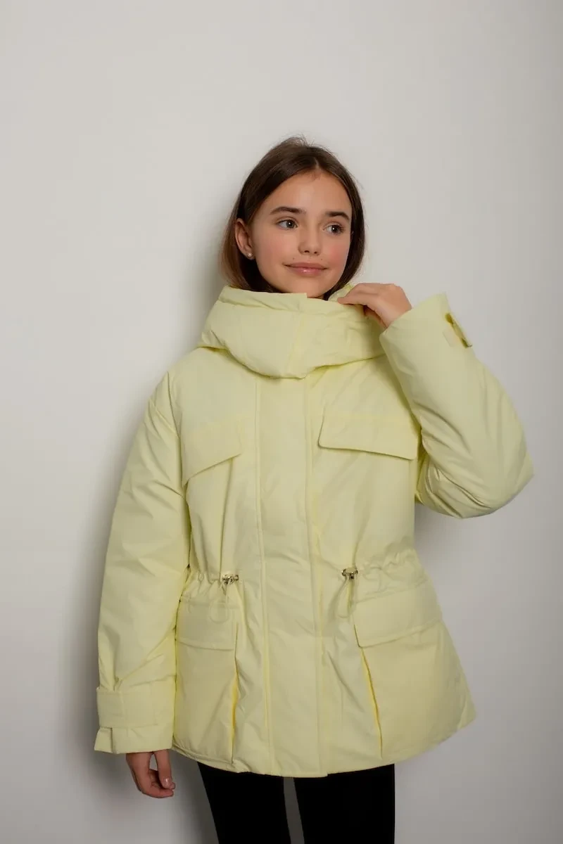 Весняна куртка на дівчинку Грейс жовтий у розмірах 128-164, фото 1