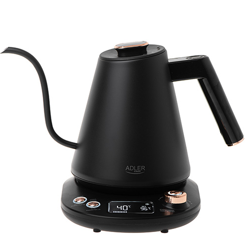 Електрочайник з довгим носиком 1.0л Adler AD 1349 світлодіодний дисплей, фото 1
