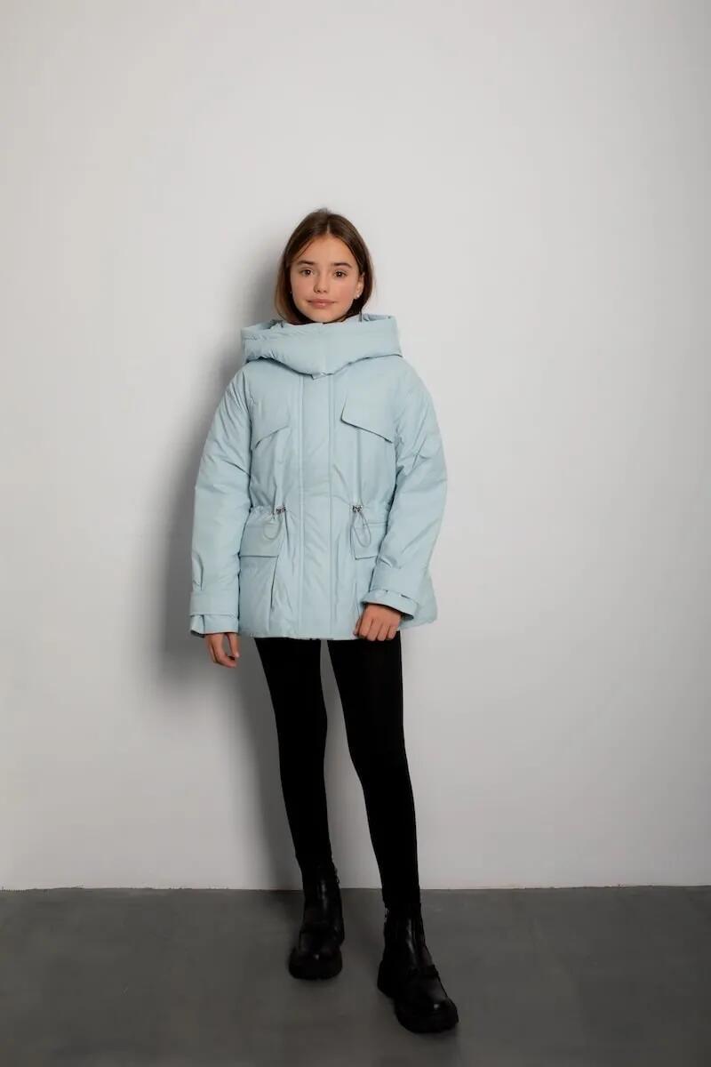 Весняна куртка на дівчинку Грейс блакитний у розмірах 134-164, фото 1