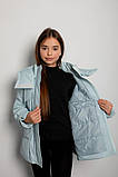 Весняна куртка на дівчинку Грейс блакитний у розмірах 134-164, фото 8