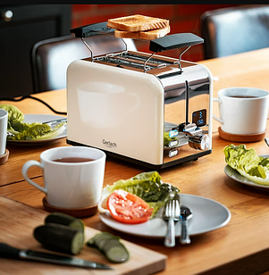 Тостер Gerlach GL-3221-Cream 1100 Вт Німеччина з дисплеєм