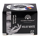 Скульптурний гель Global Fashion SCULPTURE BUILDER GEL MILKY WHITE №02, 15 г, фото 9