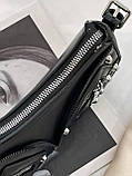 Жіноча сумка 2763 багет крос-боді чорна, фото 6