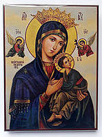 Икона Пресвятой Богородицы Неустанной помощи (Неутомимой помощи)на дереве 20×15 см