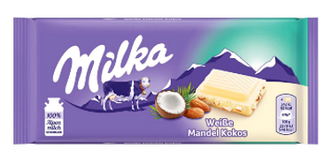 Milka Whhite Almond & Coconut 100g 1/22