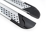 Бічні пороги New Vision Grey на Peugeot Partner Rifter 2019+ Пороги майданчика Пежо Партнер довга база, фото 4