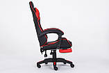 Комп'ютерне крісло з підставкою для ніг + 2 подушки INFINI ESPACE Чорно-червоне, фото 6