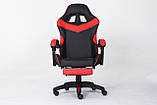 Комп'ютерне крісло з підставкою для ніг + 2 подушки INFINI ESPACE Чорно-червоне, фото 4
