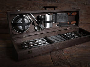 Набір шампурів в кейсі Атлант