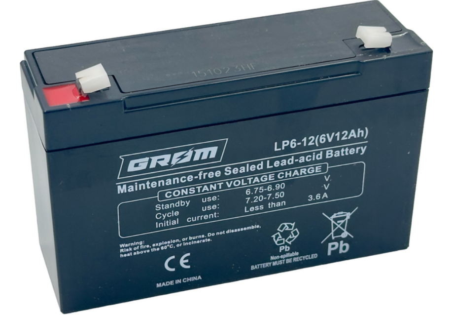 Тяговий акумулятор Grom AGM 12Ah 6V (СТ-00163961)