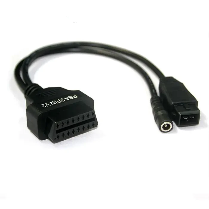 Перехідник OBD2 — 2 pin + живлення для діагностики Peugeot/Citroen