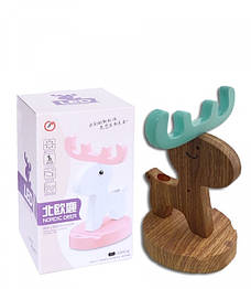 Підставка для ручок та телефону з LED підсвічуванням у формі Олененка - оригінал