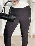Чорні жіночі вельветові штани на гумці батал, фото 5