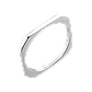 Срібна каблучка тонка Квадратна форма гладка без каменів, фото 4