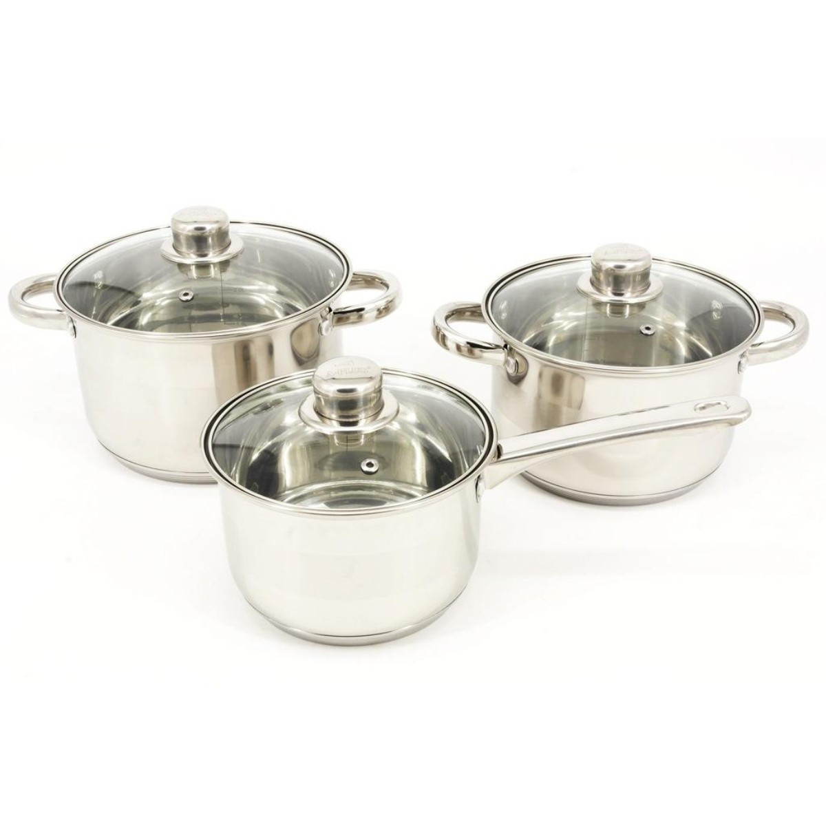 Набір каструль A-PLUS 6 предметів (2174) Нержавіюча сталь