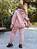 Жіночий зимовий спортивний костюм двійка на флісі кофта-худі та штани, норма і великі розміри, фото 10