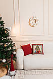 Декоративна наволочка Новорічна 45х45 см, гобелен JOUETS, фото 4