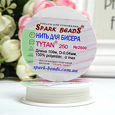 Нитка для бісеру TYTAN 250 №2500 білий (100 м)