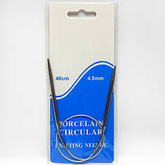 Спиці вязальні короткі на тросі, довж. 40 см, 4,5 мм