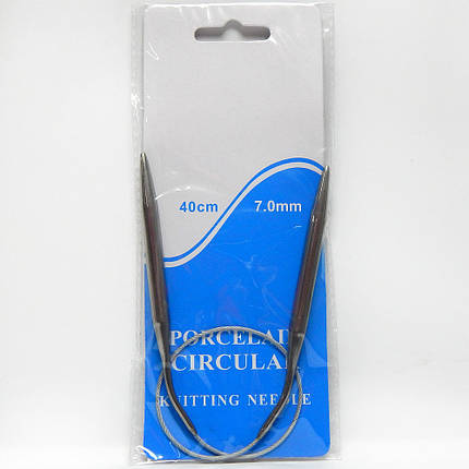 Спиці вязальні короткі на тросі, довж. 40 см, 7 мм, фото 1