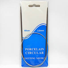 Спиці кругові в'язальні на тросі, завд. 60 см, 3,5 мм
