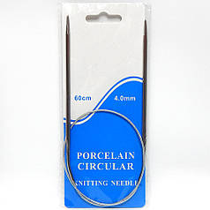 Спиці кругові в'язальні на тросі, завд. 60 см, 4 мм