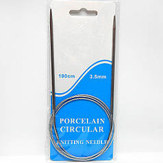Спиці для в'язання кругові на тросі, довж. 100 см, 3,5 мм