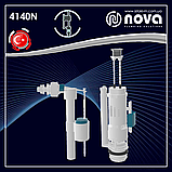 Комплект дворівневої арматури 3/6 л з клапаном бокової подачі води 1/2" NOVA 4140N, фото 4