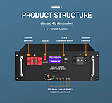 Акумулятор для ДБЖ літій-залізо-фосфатний LiFePO4 51.2v 100Ah LFB-512100, фото 3