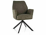 Стілець HUGO BREGO чорний каркас/оливковий 77, фото 2