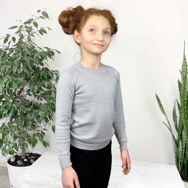 Джемпер для дiвчинки Весна сiрий ART KNIT