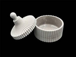 Гіпсове кашпо у формі скриньки сірого кольору 75х95мм 115мл / Гіпсове кашпо у формі скриньки сірого кольору 75х95мм 115мл