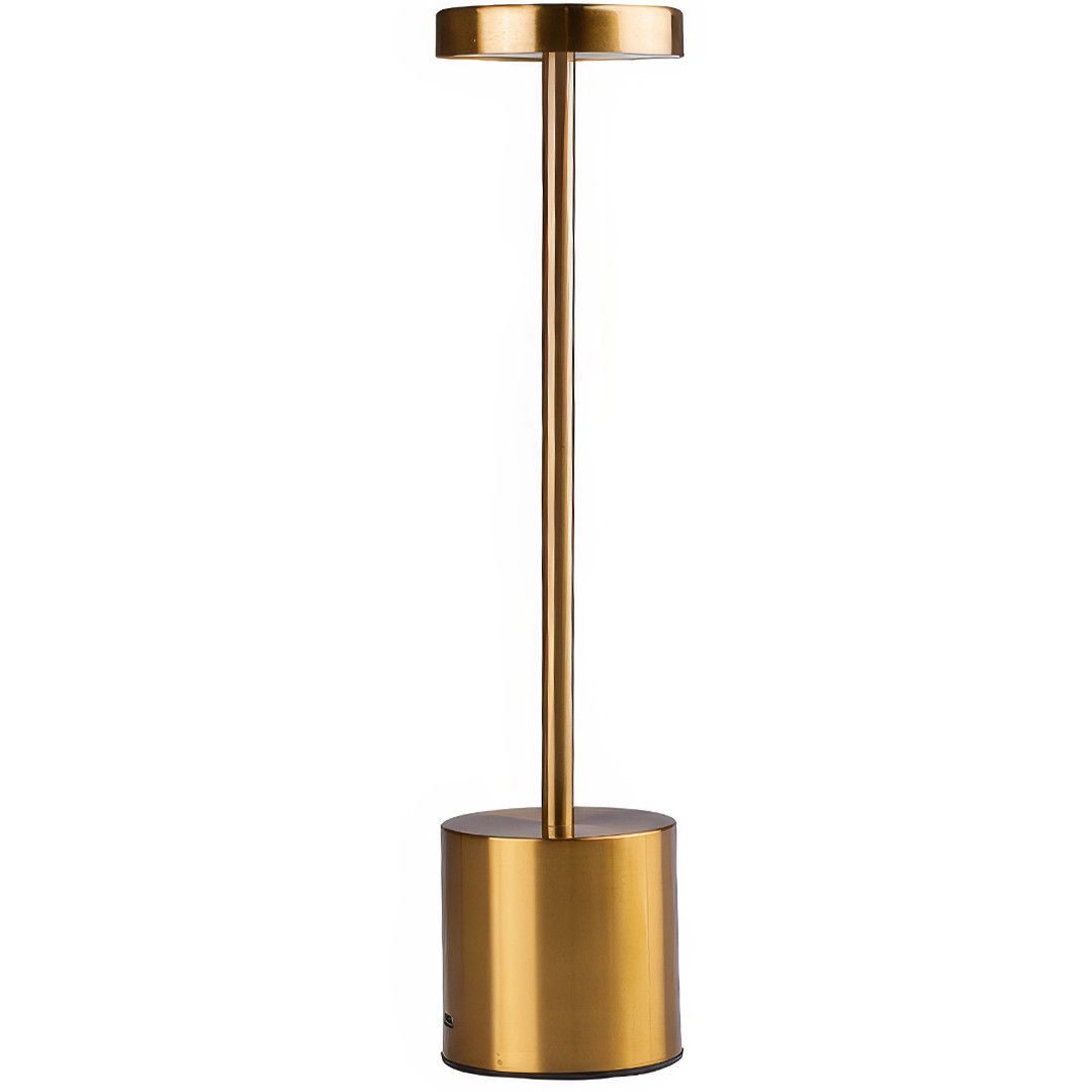 Світлодіодна настільна лампа з сенсорним керуванням на акумуляторі Tablelamp Gold 3 режиму підсвічування, фото 1