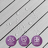 Покриття вінілове самоклеюче 3D рейки скандинавський білий шпон 600*600*2,8мм (D) SW-00002197, фото 4