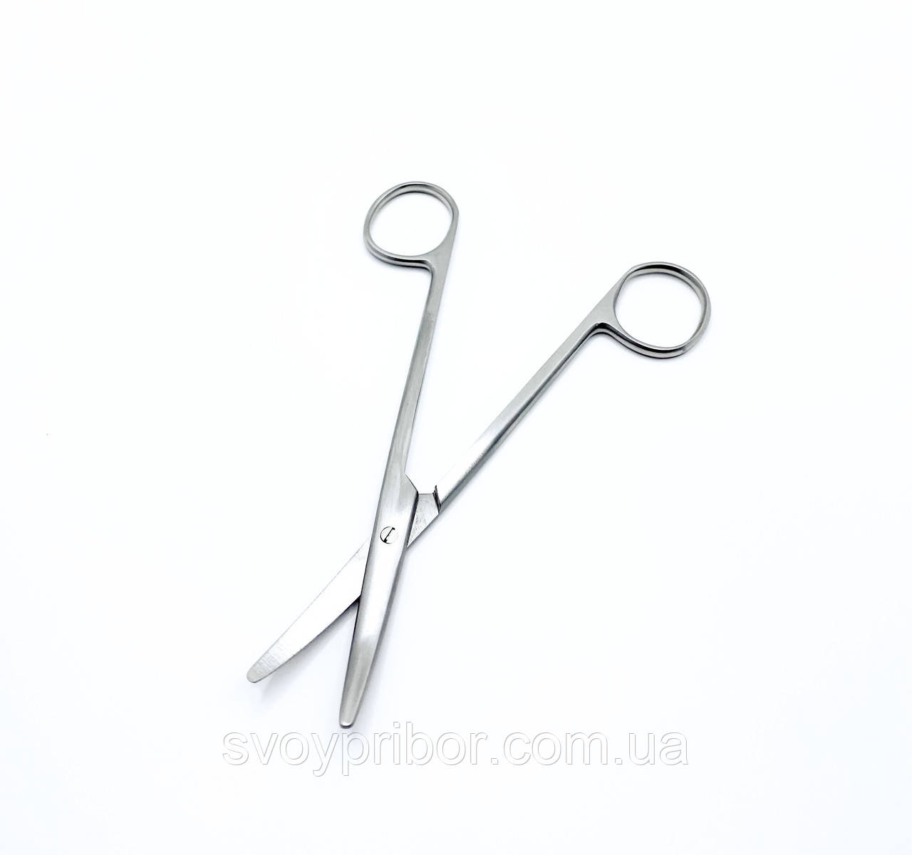Ножиці для розтину м'яких тканин, зігнуті, тупокінцеві. Довжина 14,5 см SURGIWELOMED, фото 1