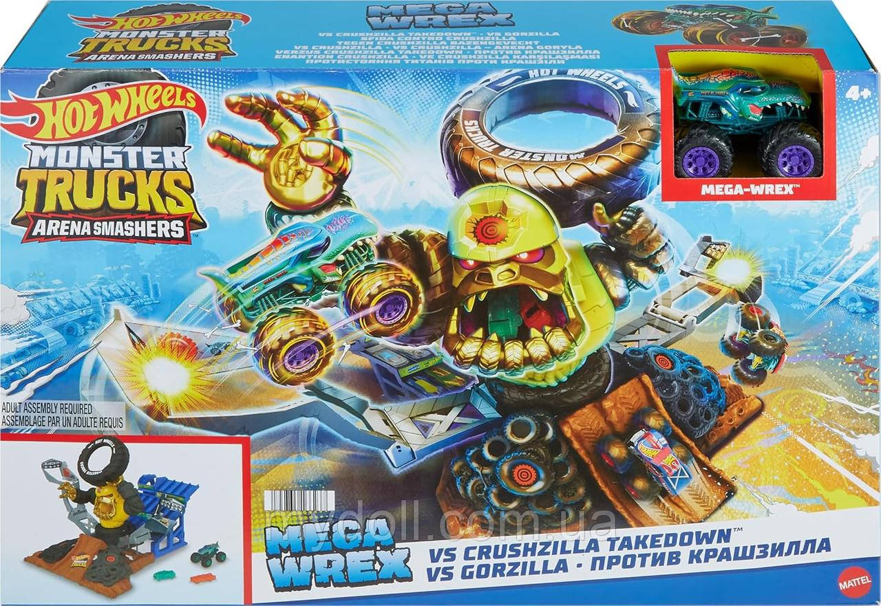 Ігровий набір Hot Wheels Атака Крашзили серії Тренувальна арена Трек Хот Вілс Crushzilla HPN71 Mattel Оригінал