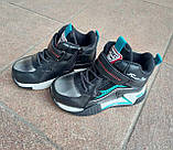 Черевики дитячі "SANLIN" , демі, чорні з бірюзою, фото 5