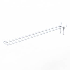 Гачок подвійний на перфорацію 250 мм D5 мм, білий