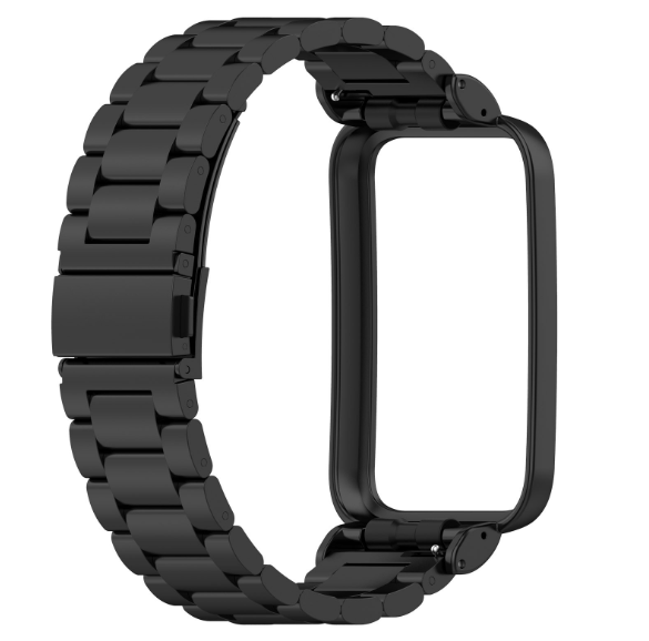 Ремінець-бампер DK для Xiaomi Mi Band 7 Pro | Metal Fitlink Steel Watch Band (black)