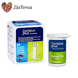 Тест-смужки Контур Плюс (Contour Plus) 50 шт. в 1 флаконі по 50 шт. в упаковці